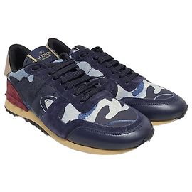 Valentino Sneakers Rockstud in denim camo