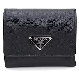 Cartera de cuero Saffiano con logotipo Triangle de Prada
