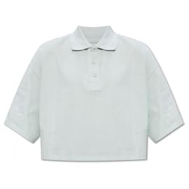 Crop Polo Shirt aus Baumwoll-Piqué stamp: - Bottega Veneta