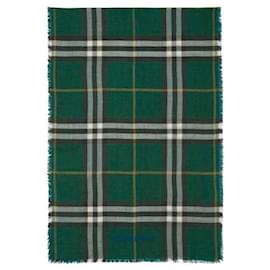 Burberry Sciarpa reversibile in lana e seta a quadri