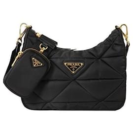 Borsa a tracolla in nylon imbottito timbro: RDJN - Prada