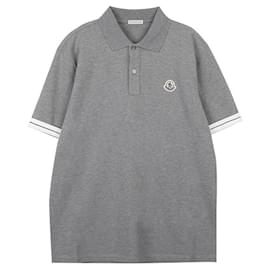 Piqué-Baumwoll-Poloshirt mit Logo-Patch - Moncler