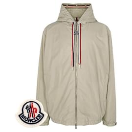 Giacca leggera con zip Moncler Cerou in piumino d'oca beige
