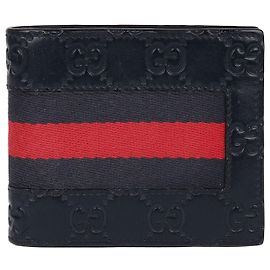 Gucci Navy Cima Leather Men's Wallet