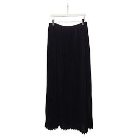 Louis Vuitton Falda Maxi de seda plisada negra