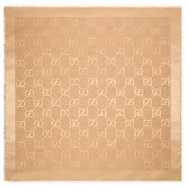 Sciarpa in lana e seta jacquard GG - Gucci