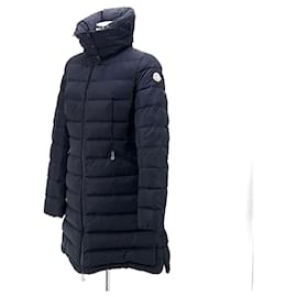 Moncler Flamette Lange Daunenjacke Navy