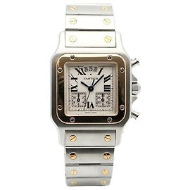 Cartier Orologio Cronografo al Quarzo Santos Galbee Large Combi Vintage da Uomo e Unisex