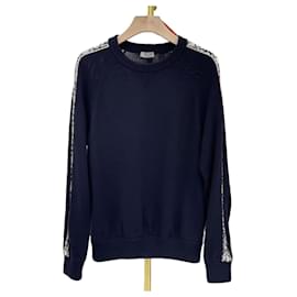 Strick mit Oblique-Einsatz Navy - Dior