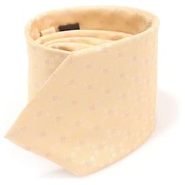 Cravatta in seta beige con motivo Triopé - Céline