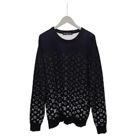 Strickpullover mit schwarzem Monogramm-Verlauf und Rundhalsausschnitt - Louis Vuitton