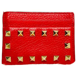 Valentino Tarjetero Red Rockstud