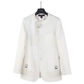 Louis Vuitton Blazer Asimétrico con Detalles en Cuero y Pana Year Invoice)
