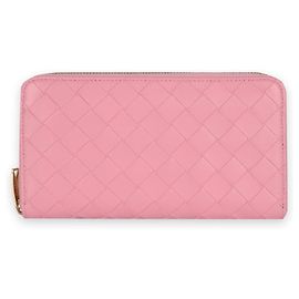 Bottega Veneta Portafoglio lungo con zip intorno Intrecciato (Rosa)