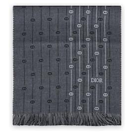 Sciarpa in lana CD Icon Stripe Unisex (Charcoal) - Dior