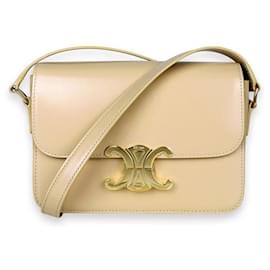 Céline Borsa a tracolla Triofe in pelle di vitello sottile (Oat Beige)