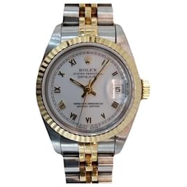 Rolex Orologio Datejust White Roman Combi da donna