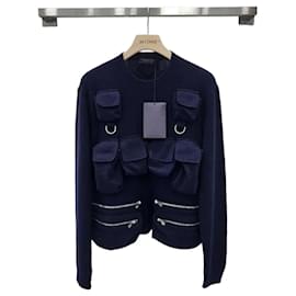 Shetland-Wollpullover mit Rundhalsausschnitt - Prada