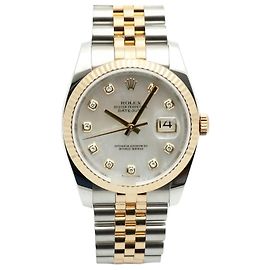 Rolex Relógio Combo Datejust para Homem com Mostrador MOP de Madrepérola e Diamantes