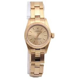 Ladies Gold Watch Oyster Perpetual Vintage Gold Dial - Rolex