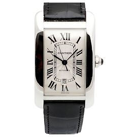 Cartier Tank American XL Herrenuhr, Weißgold