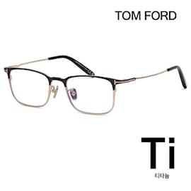 Occhiali anti-luce blu in titanio, montatura di lusso nero e oro, leggeri, uso quotidiano - Tom Ford