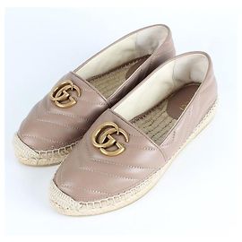 Gucci Espadrilles in pelle slip-on rosa