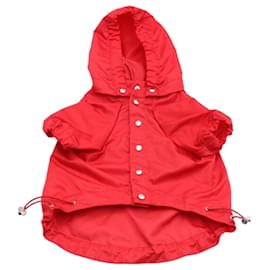 Giacca con cappuccio impermeabile rossa - Prada