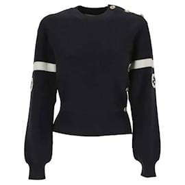 Wollstrick mit besticktem Logo - Gucci