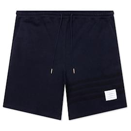 Pantaloncini in seersucker di cotone a righe Loopback - Thom Browne