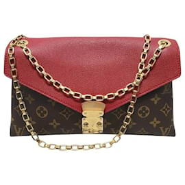 Louis Vuitton Borsa a tracolla Palace Chain in tela Monogram rossa