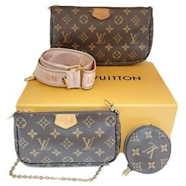 Borsa a tracolla Multi Pochette Accessoires in tela Monogram rosa LV - Louis Vuitton