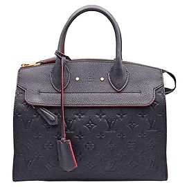 Louis Vuitton Bolsa Tote Pont-Neuf MM Empreinte azul-marinho