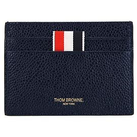 Thom Browne Wallet Pebble Grain Three Stripe Tab Card Holder