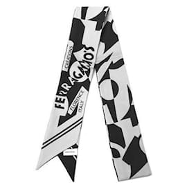 Foulard Twilly in seta con stampa logo da donna - Salvatore Ferragamo