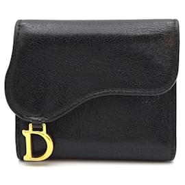 Portafoglio Saddle in pelle di vitello nero Condizioni - Dior
