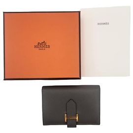 Hermès Portafoglio Bearn Gray Stamp