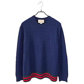 Web Strickjacke aus Kaschmir mit Zopfmuster - Gucci