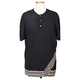 Strickshirt mit kurzen Ärmeln in Navy - Hermès