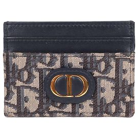 Dior Tarjetero Oblique para mujer chapado en oro CD