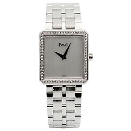 Piaget Vintage Damenuhr aus Gold Protocol Large White Gold Simple Lined Diamond Manuell