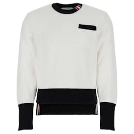 Punto con Bolsillo Three-Stripes Blanco - Thom Browne