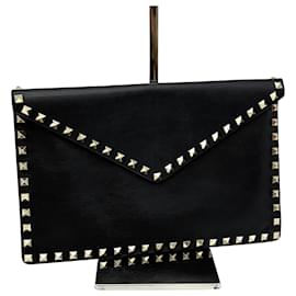 Clutch Rockstud Envelope Flap Black - Valentino