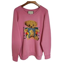 Sudadera rosa con bordado de oso de peluche XS - Gucci