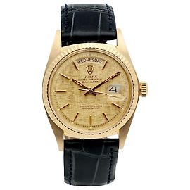 Rolex Orologio Vintage Day-Date in pelle da uomo