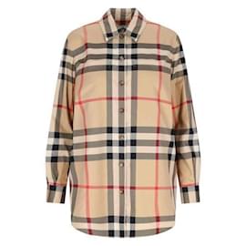 Burberry Camisa de algodón a cuadros