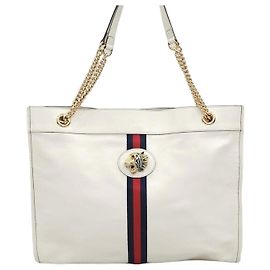 Gucci Borsa Tote in pelle Three Stripes Tiger Raja