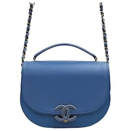 Chanel cc CC Coco Curve in pelle di vitello con patta e catena - Borsa a tracolla