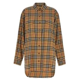 Burberry Camisa de algodón a cuadros