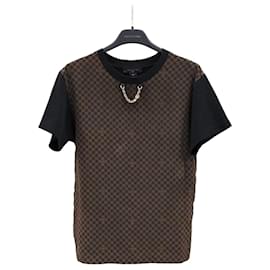 Kurzärmeliges T-Shirt mit Micro Damier Einsatz - Louis Vuitton